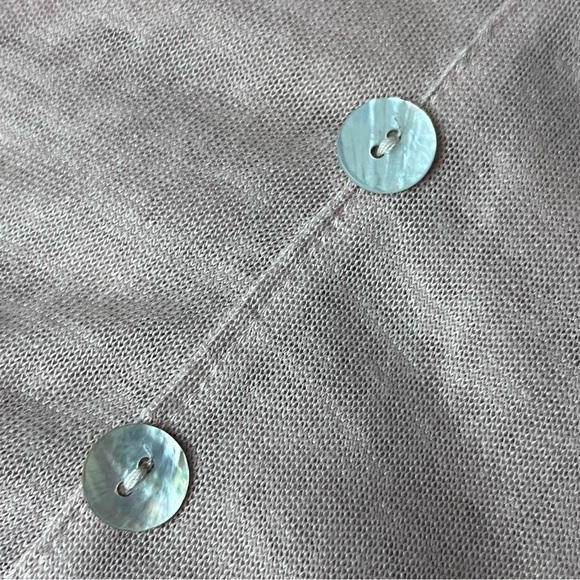 Coin 1804 Pink Sheer Linen Tunic Blouse Lagenlook Coastal Beach Boho Hippie M - Picture 9 of 9